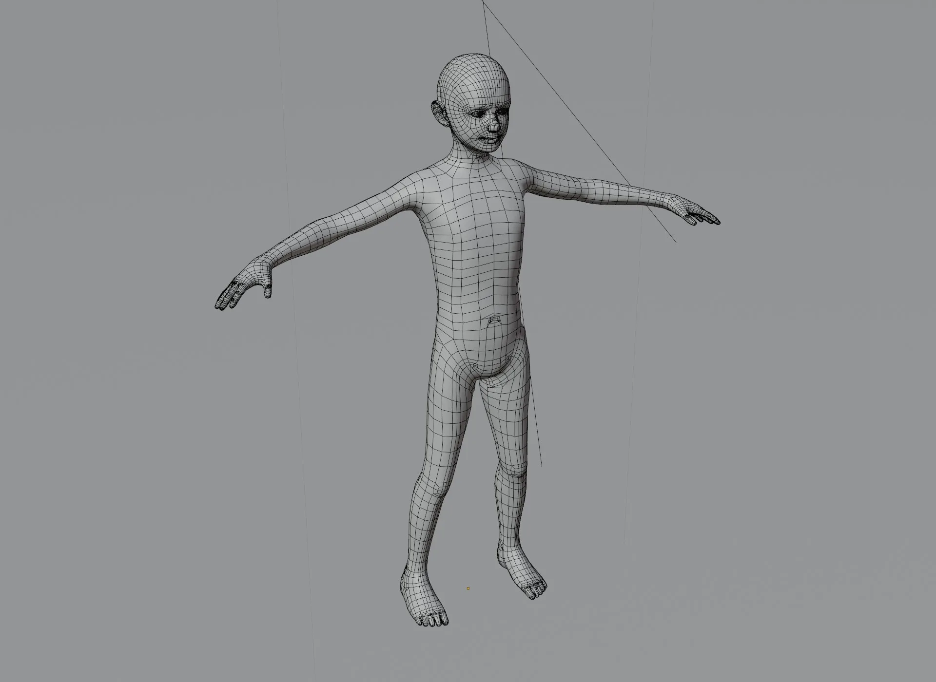 Boy Kid Body Base Mesh 3D Model 10k Polygons