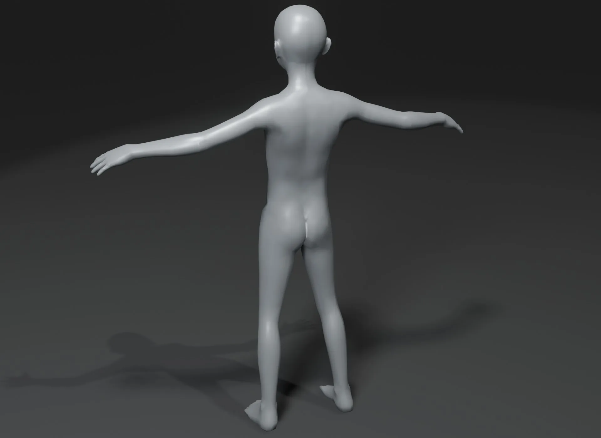 Boy Kid Body Base Mesh 3D Model 10k Polygons