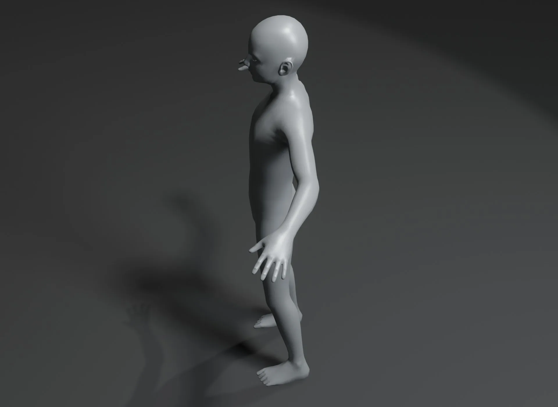 Boy Kid Body Base Mesh 3D Model 10k Polygons