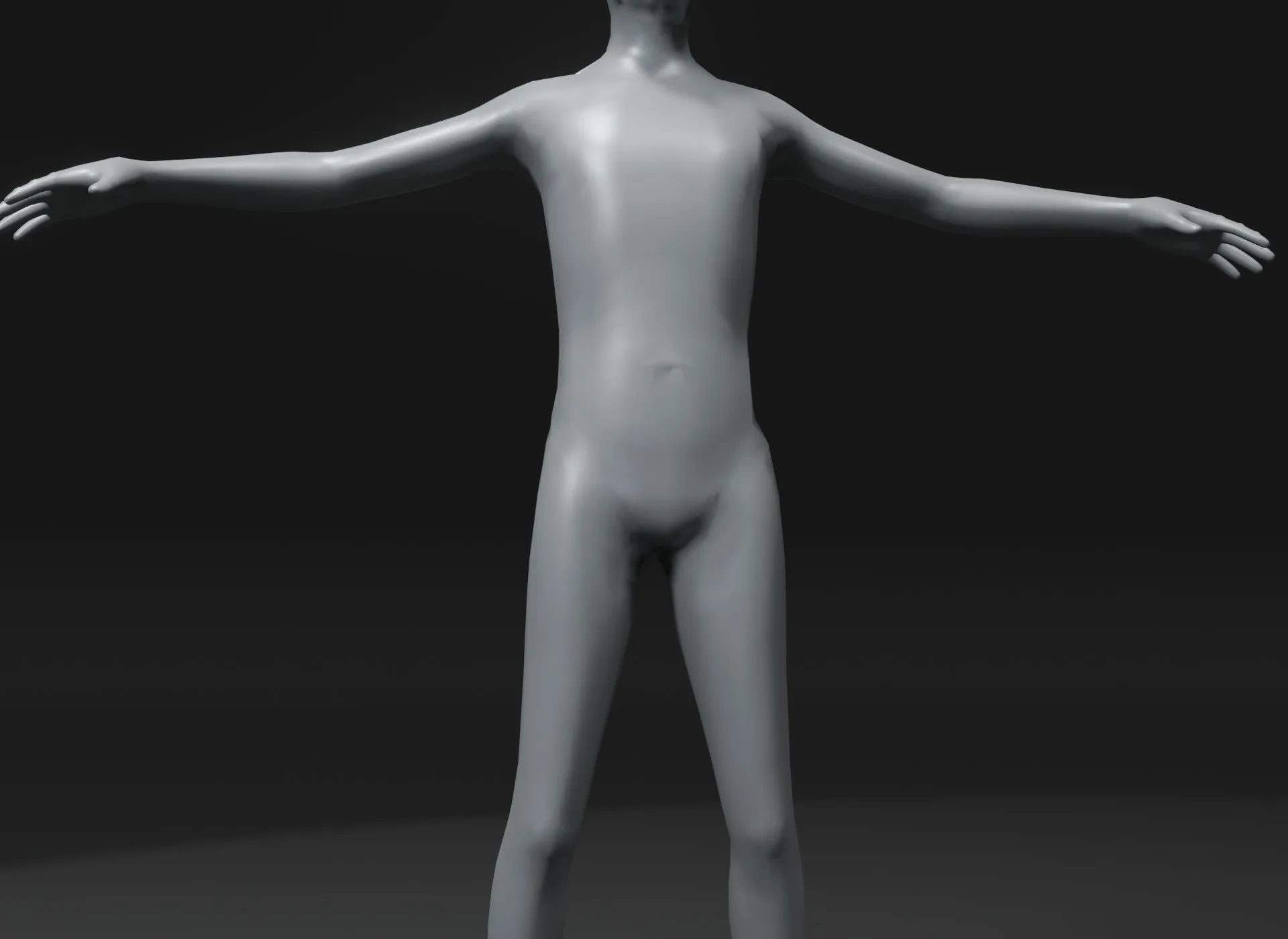 Boy Kid Body Base Mesh 3D Model 10k Polygons