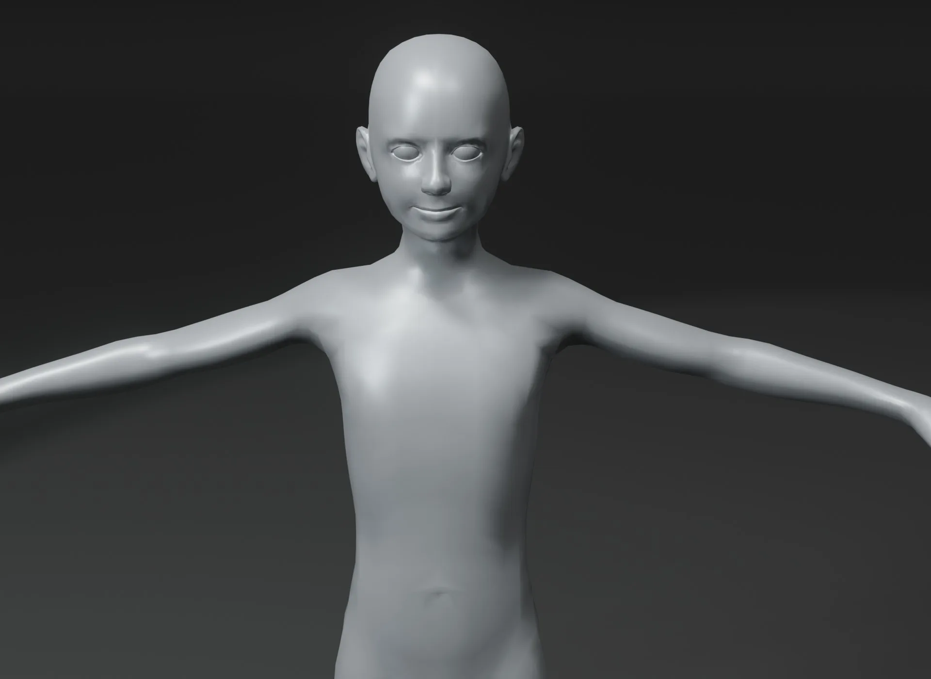 Boy Kid Body Base Mesh 3D Model 10k Polygons