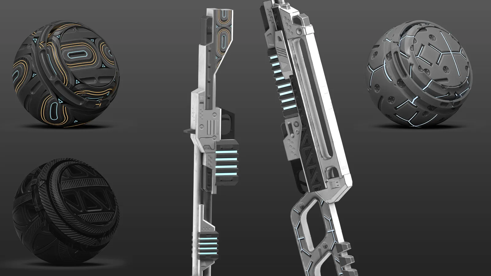 Hard surface normal bundle + 10 Scifi PBR materials