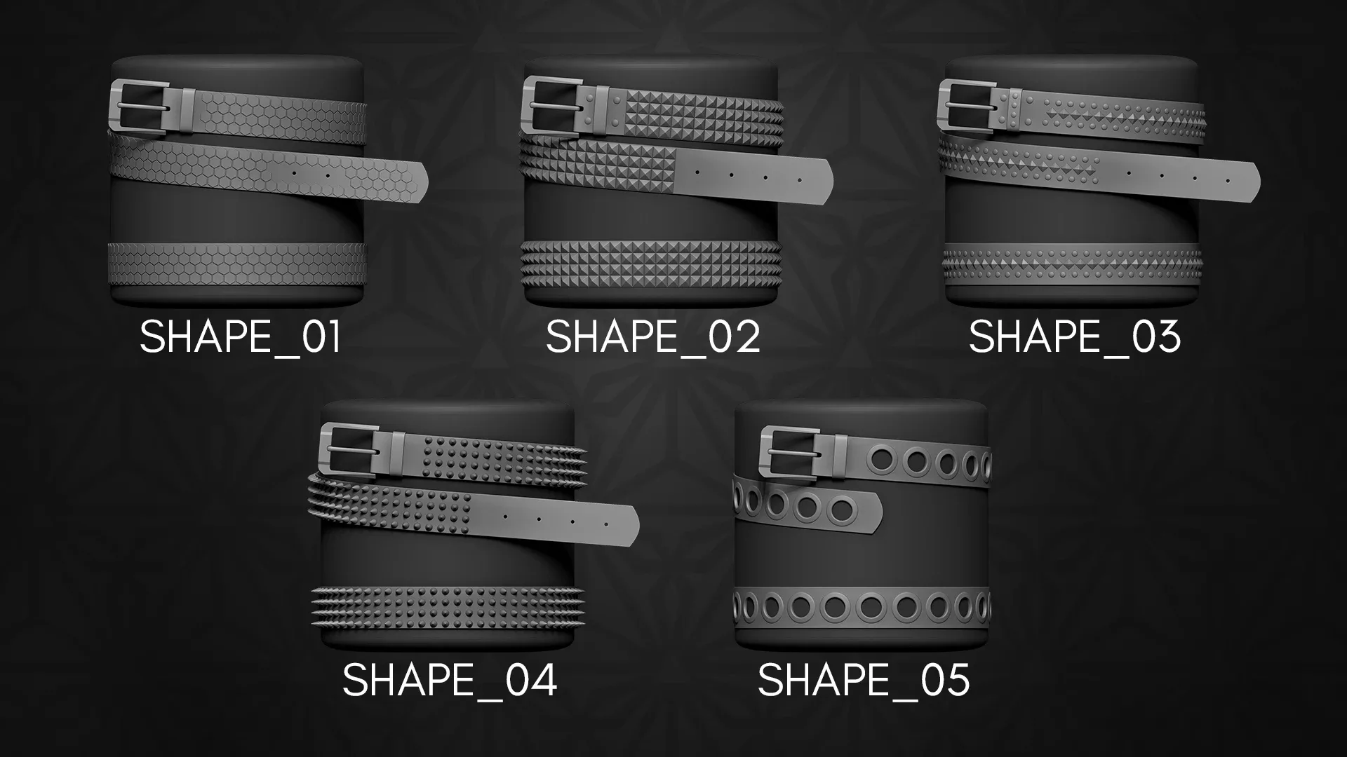 Leather Belts Curve Brush for ZBrush 2021