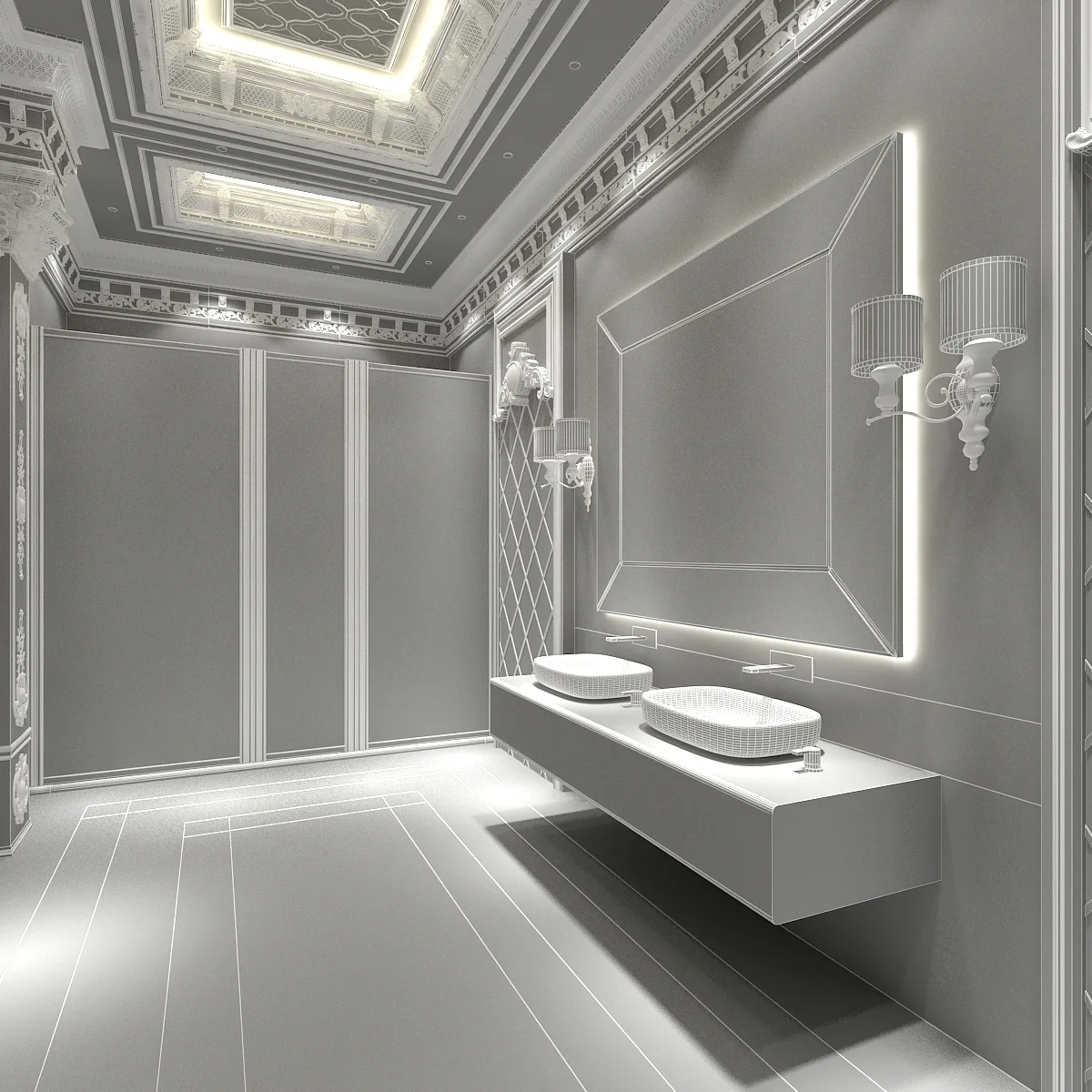 Classic Bathroom 3D mode