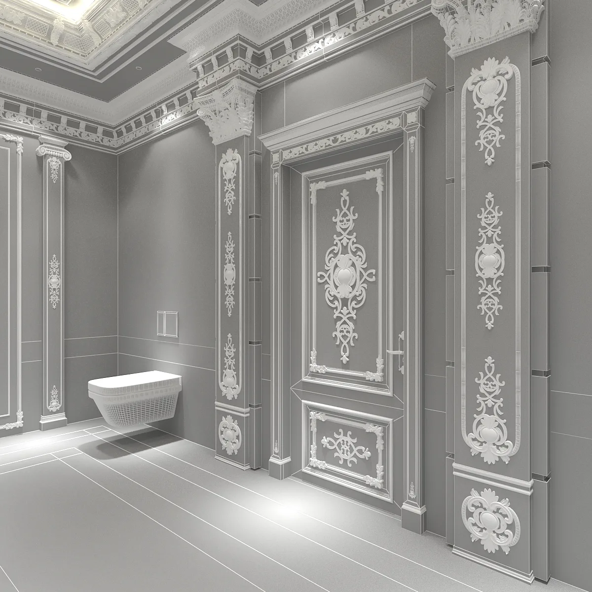 Classic Bathroom 3D mode