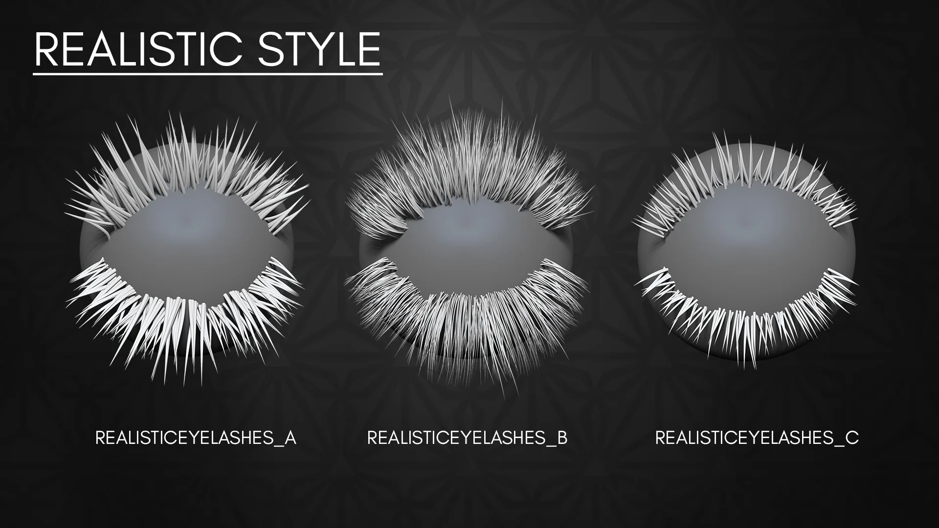 Eyelashes Curve Brush Pack for ZBrush 2021