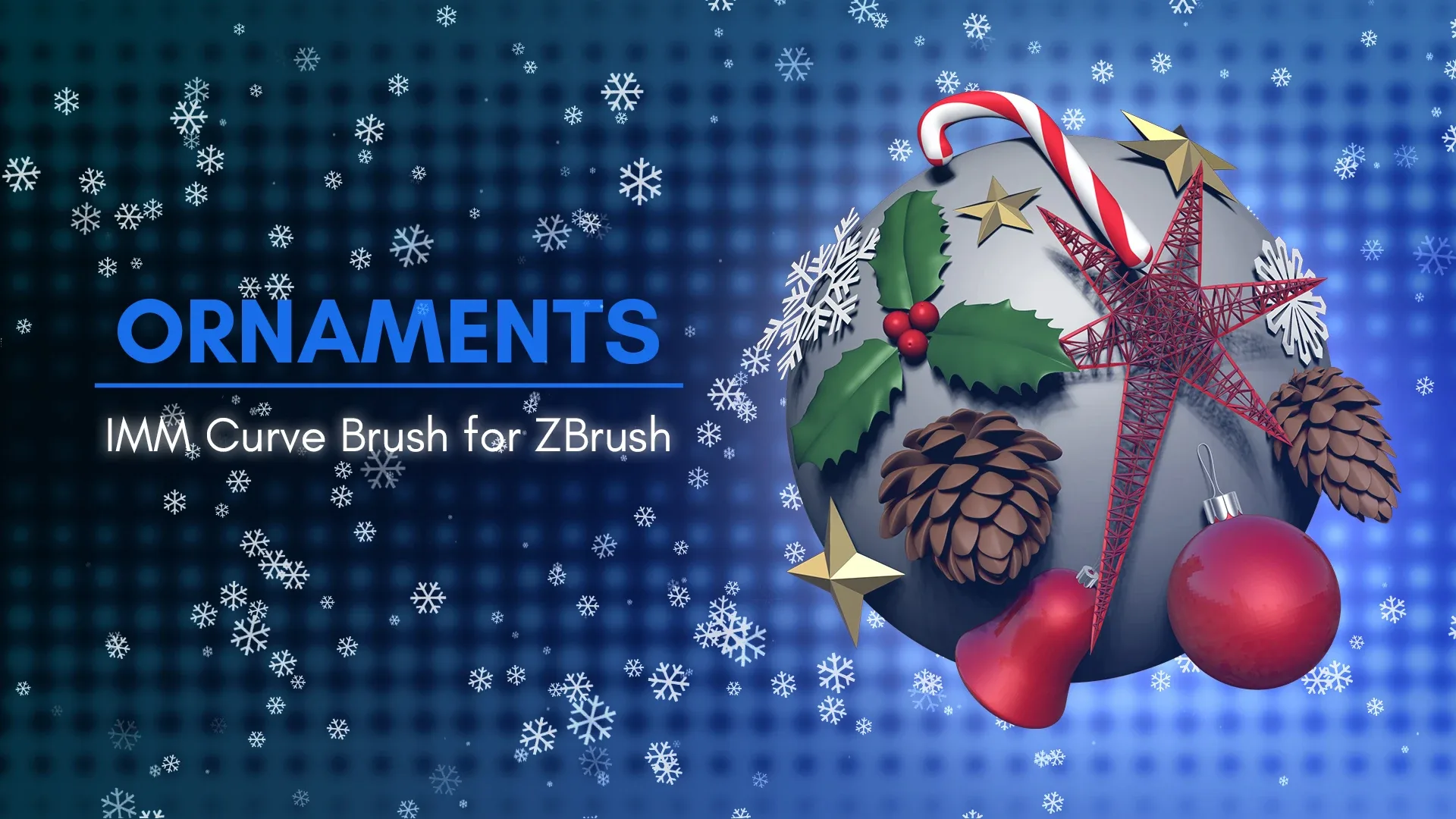 Christmas Ornaments Brush for ZBrush 2021