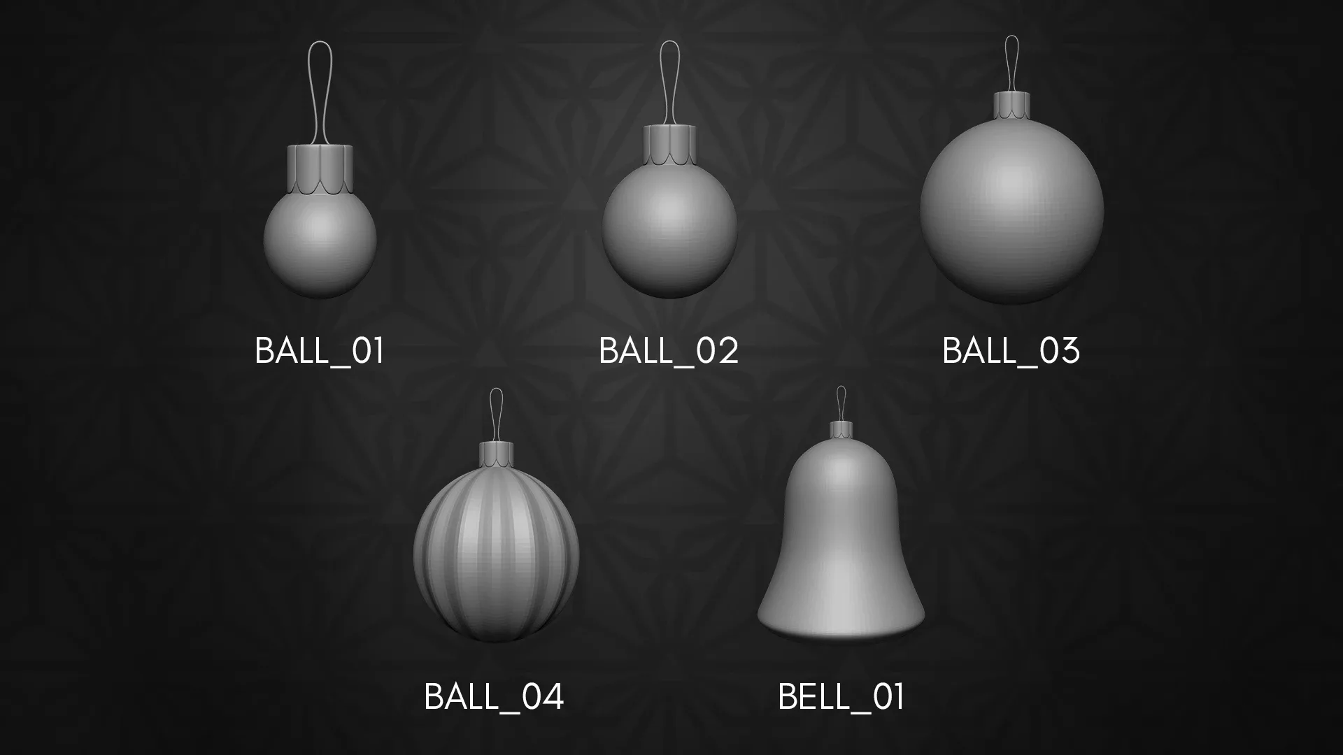 Christmas Ornaments Brush for ZBrush FlippedNormals