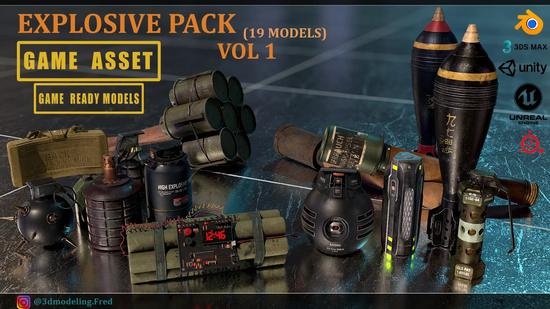 Explosive Pack Vol 1- GameReadyModels