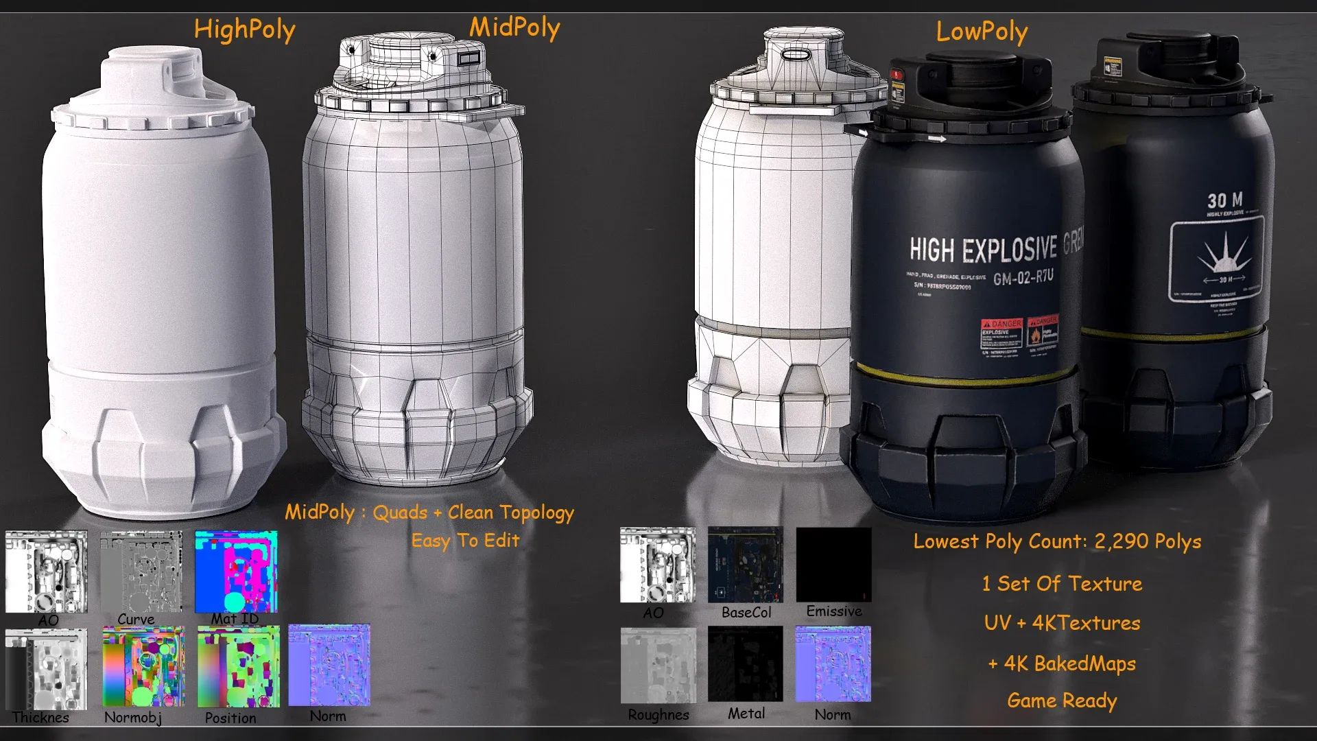 Explosive Pack Vol 1- GameReadyModels