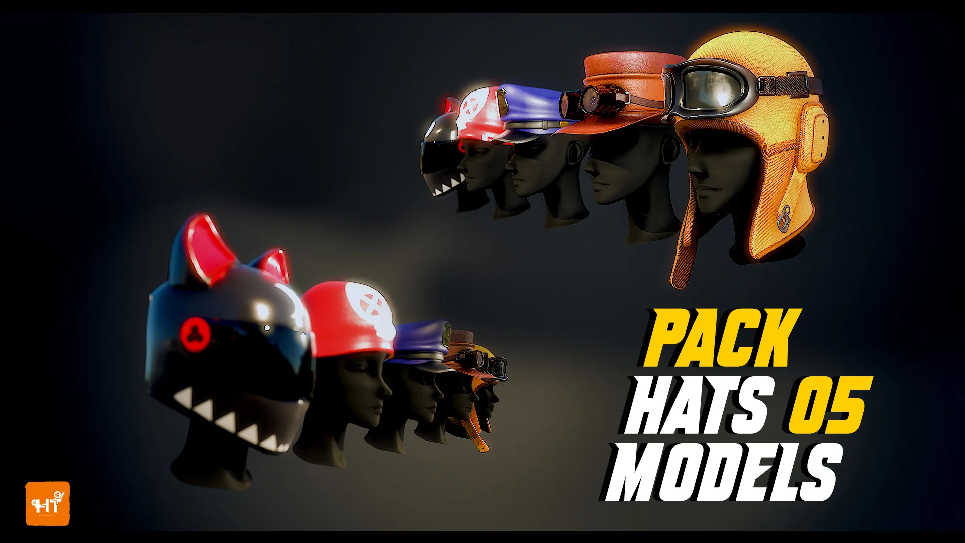 Pack hats 5 models