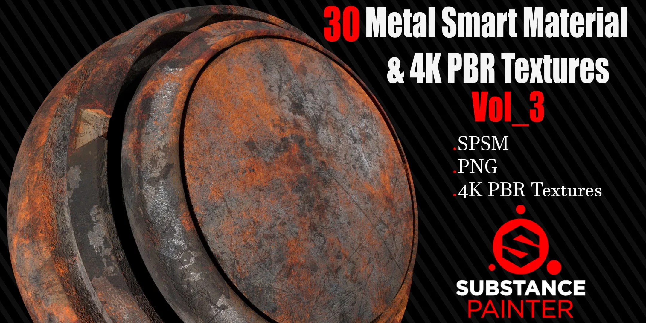 30 Metal Smart Materials + 4KPBR Textures