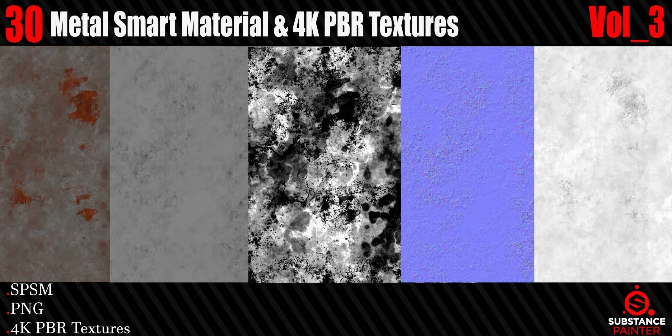 30 Metal Smart Materials + 4KPBR Textures