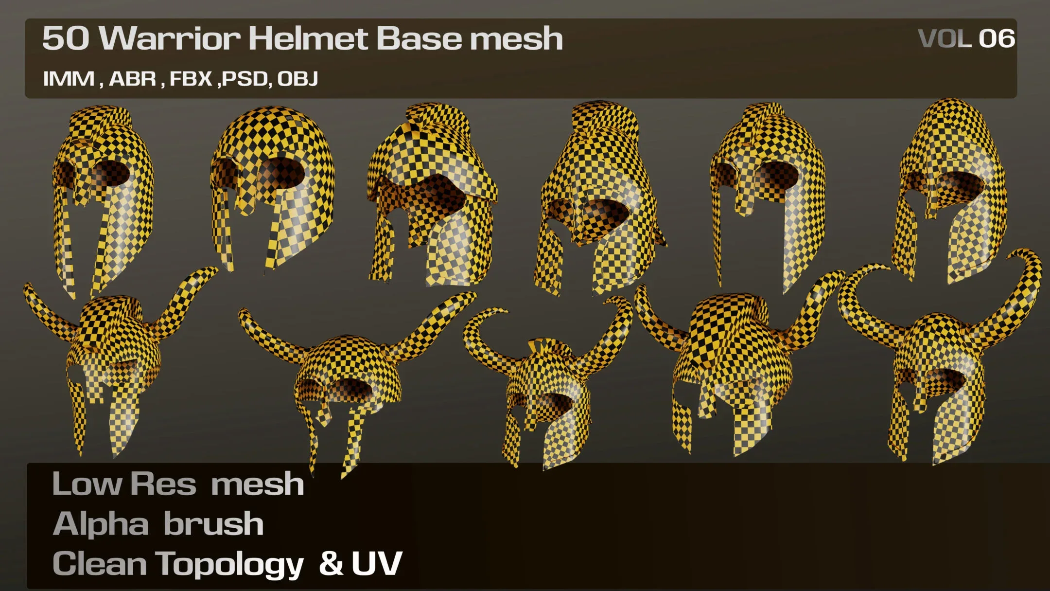 50 Warrior Helmet Base mesh Vol 03