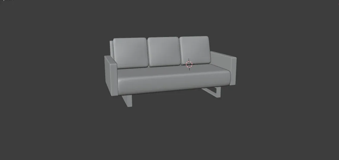3D velvet couch