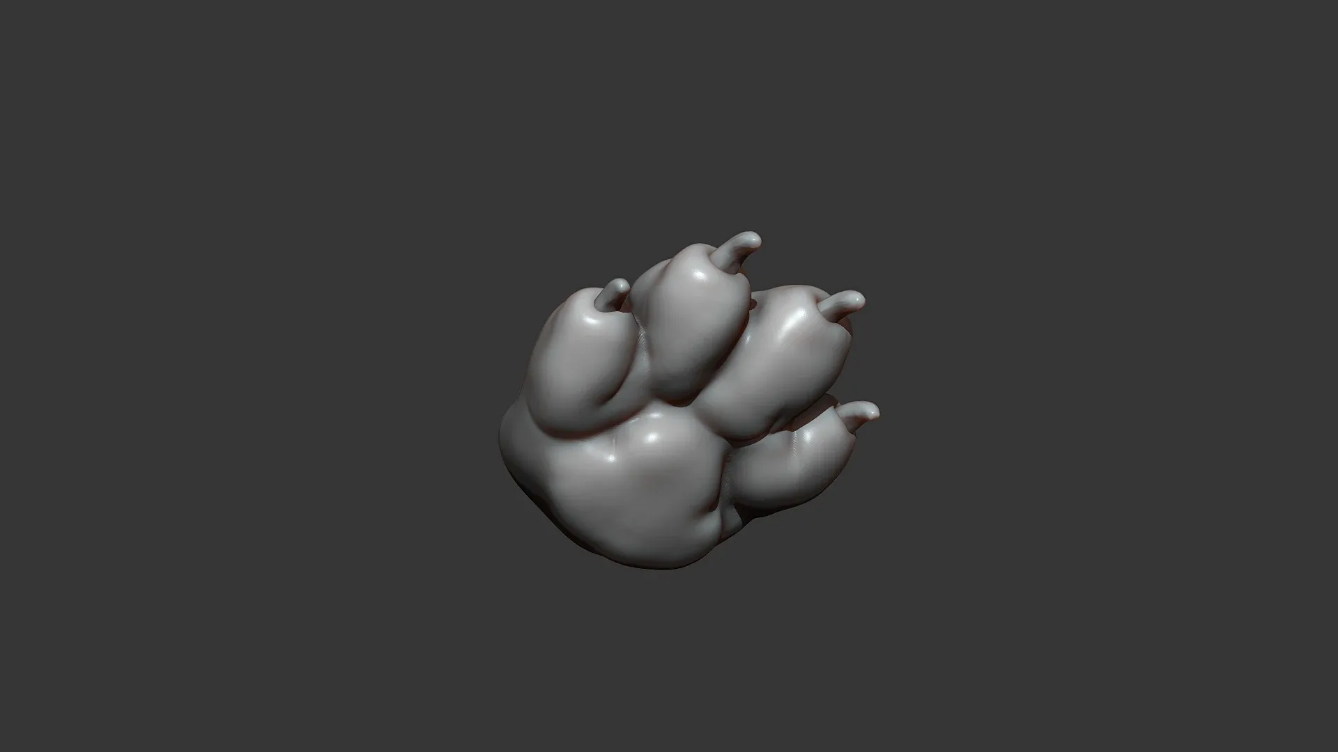 Dog Puppy Paw Highpoly Sculpt