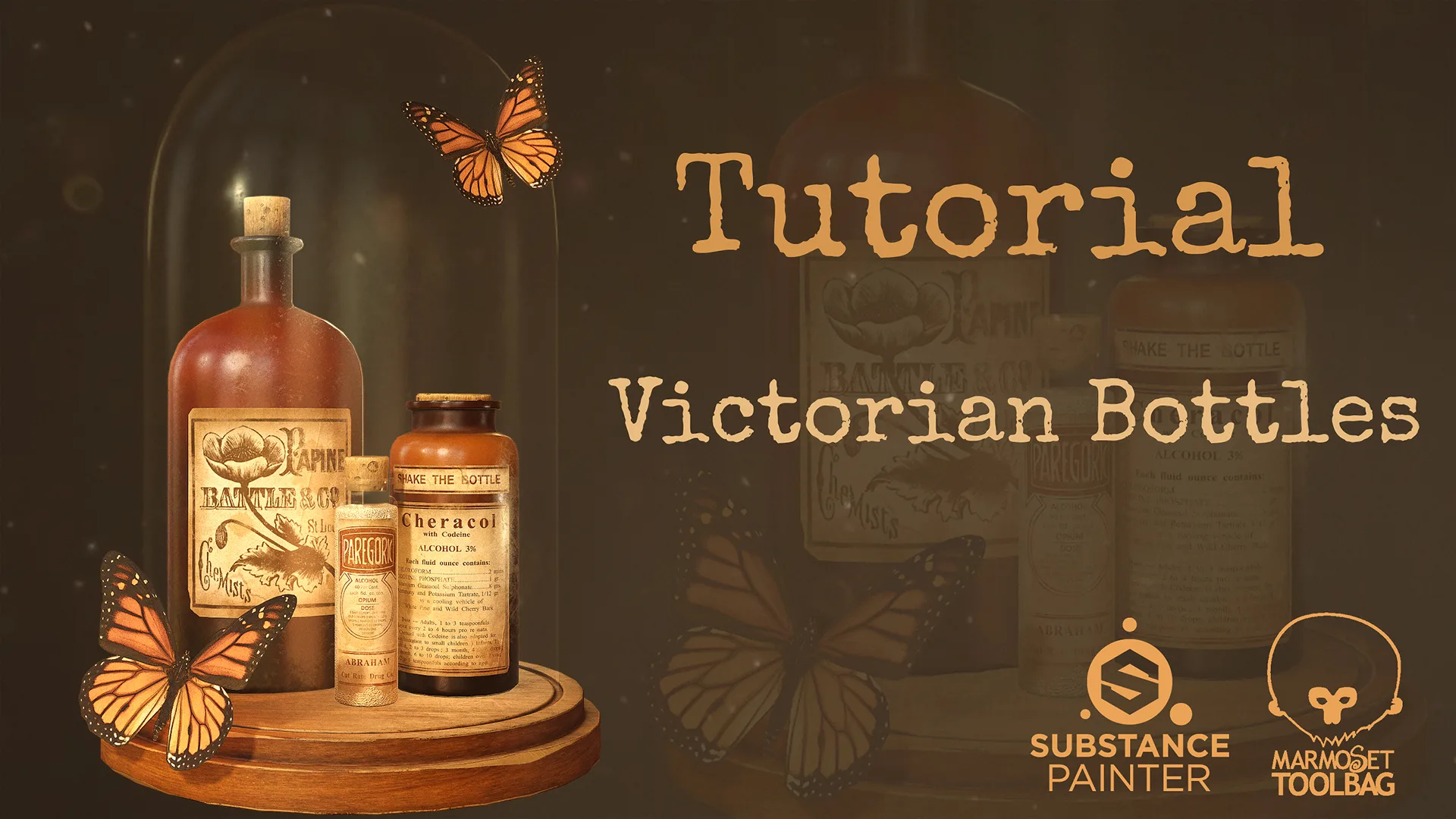 Victorian Bottles | Texturing & Rendering Tutorial