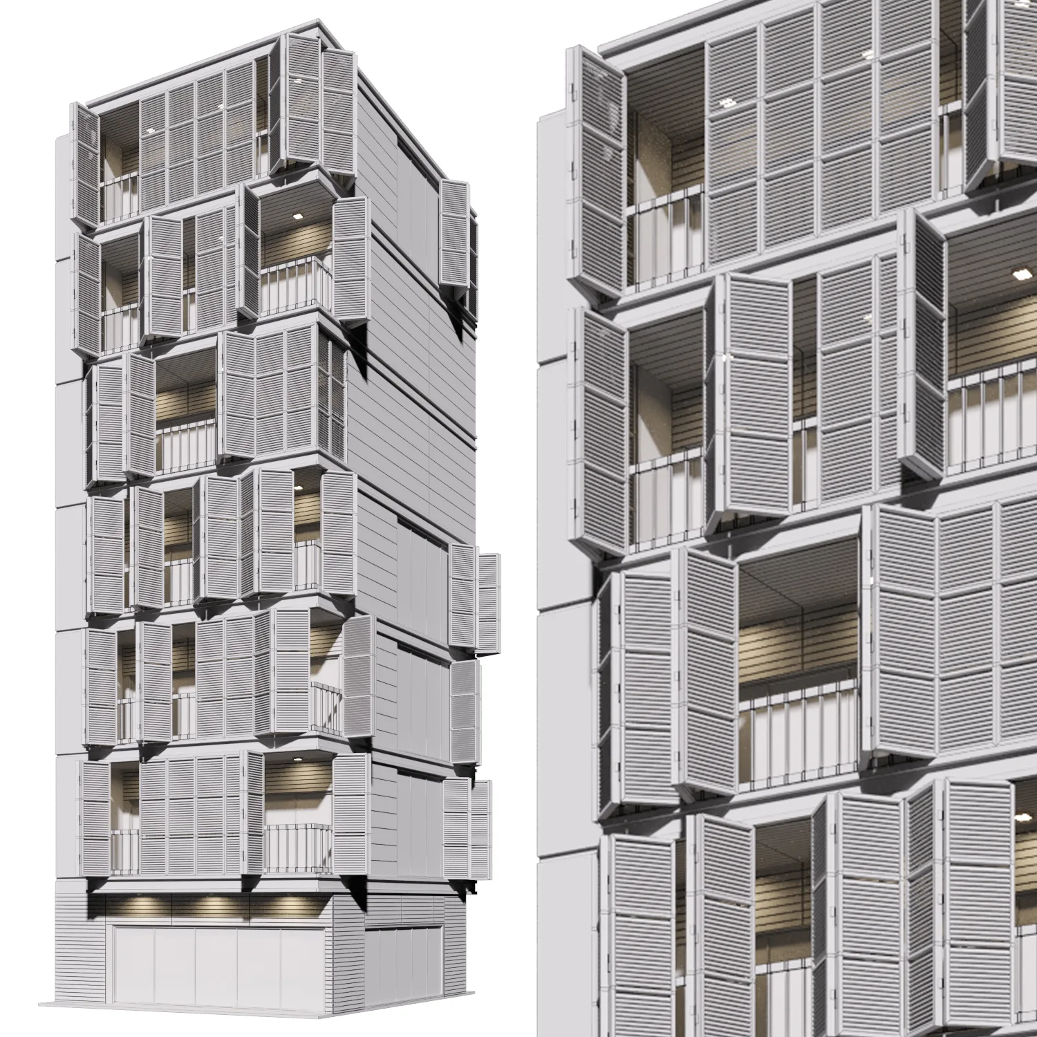 Wooden Facade Building