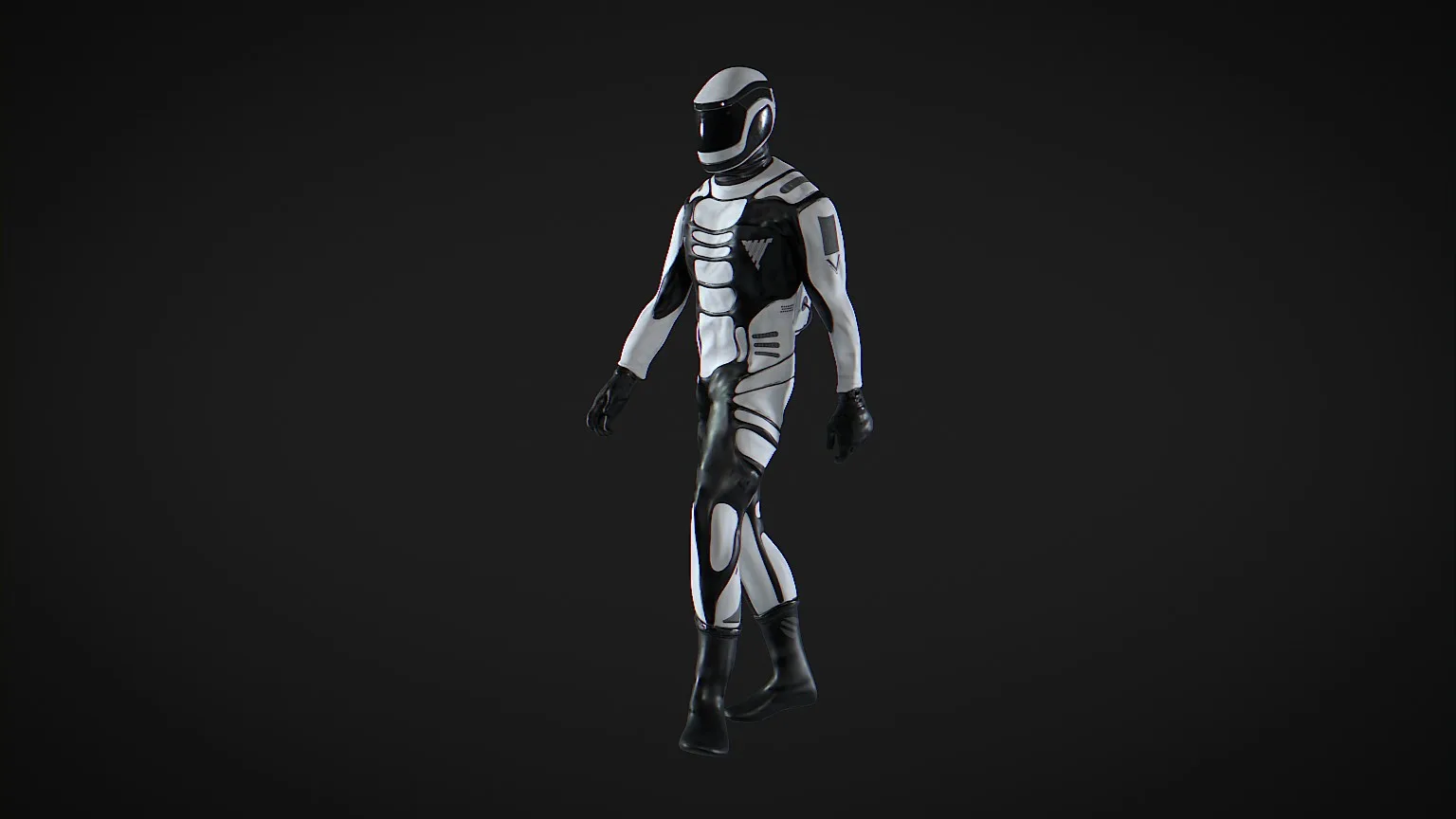 Astronaut in Spacesuit Rigged and Animated