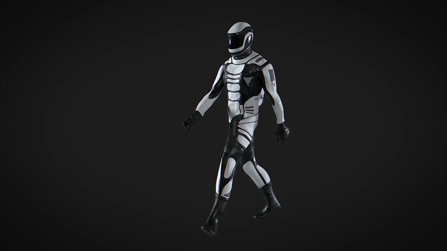 Astronaut in Spacesuit Rigged and Animated