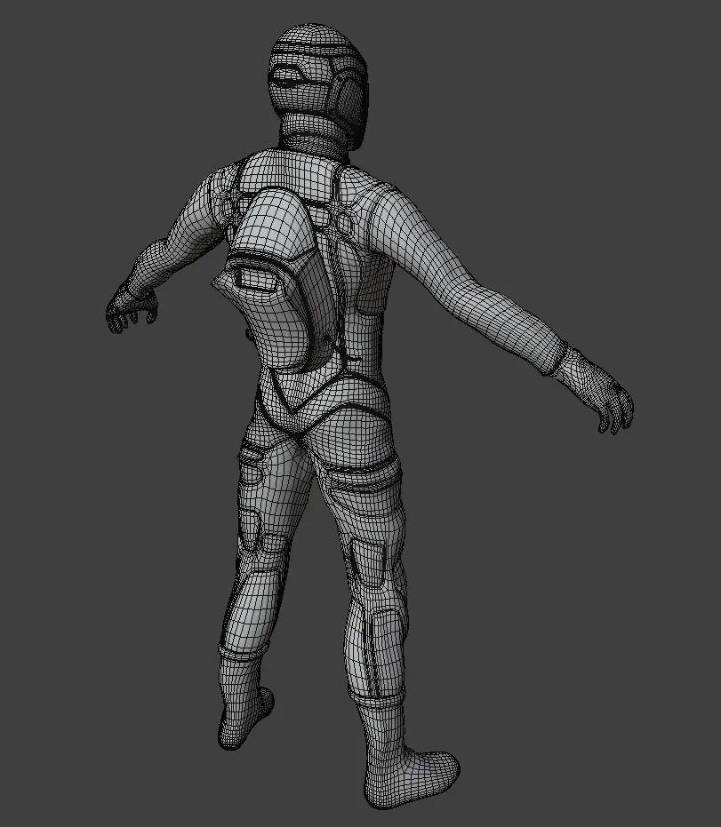 Astronaut in Spacesuit Rigged and Animated