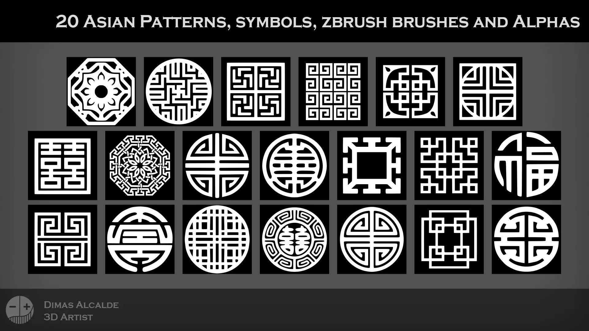 ? [New] 20 Asian Patterns, symbols, ZBRUSH IMM and Alphas (Blender)?