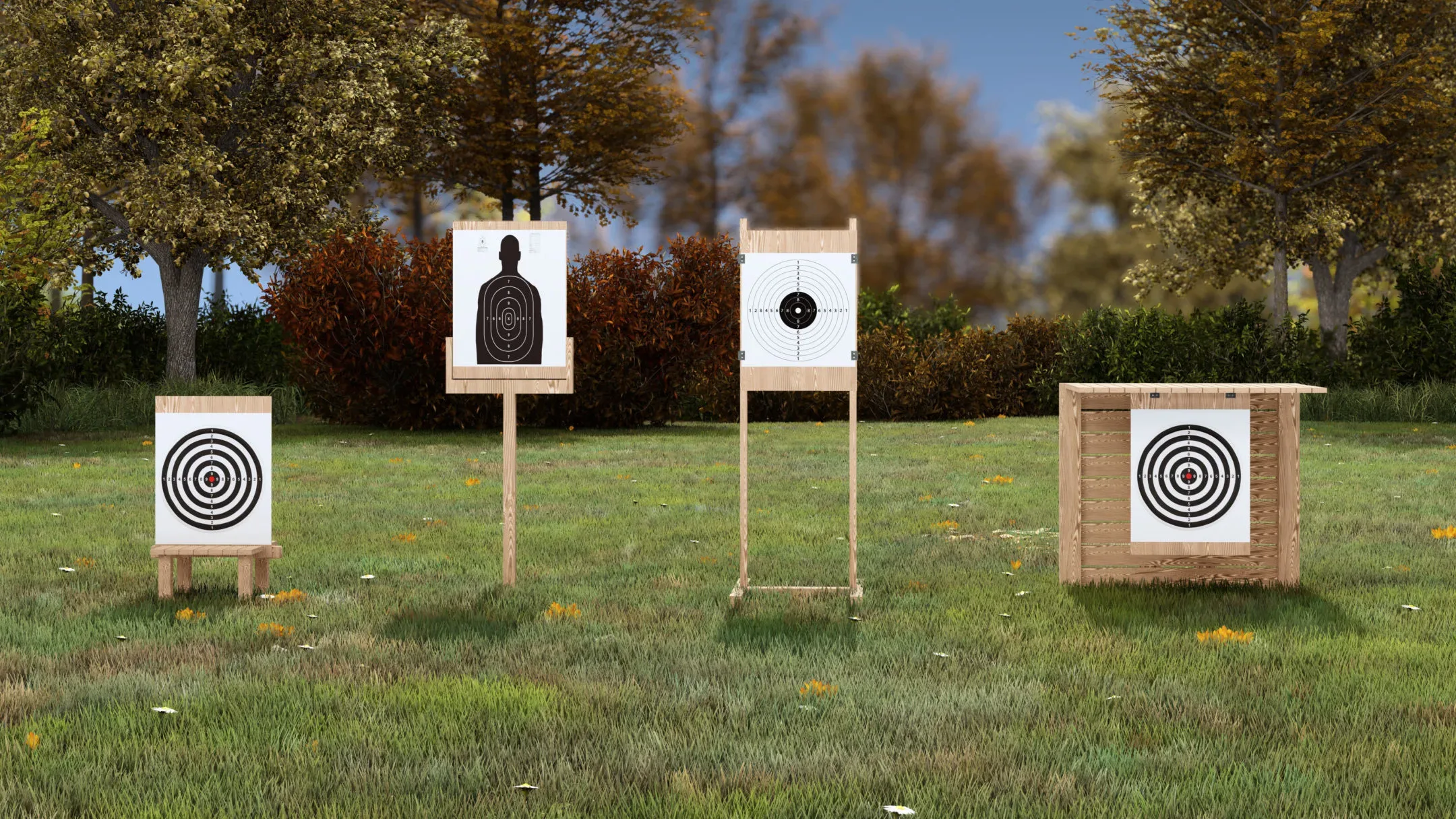 Low Poly Shooting Range Kitbash