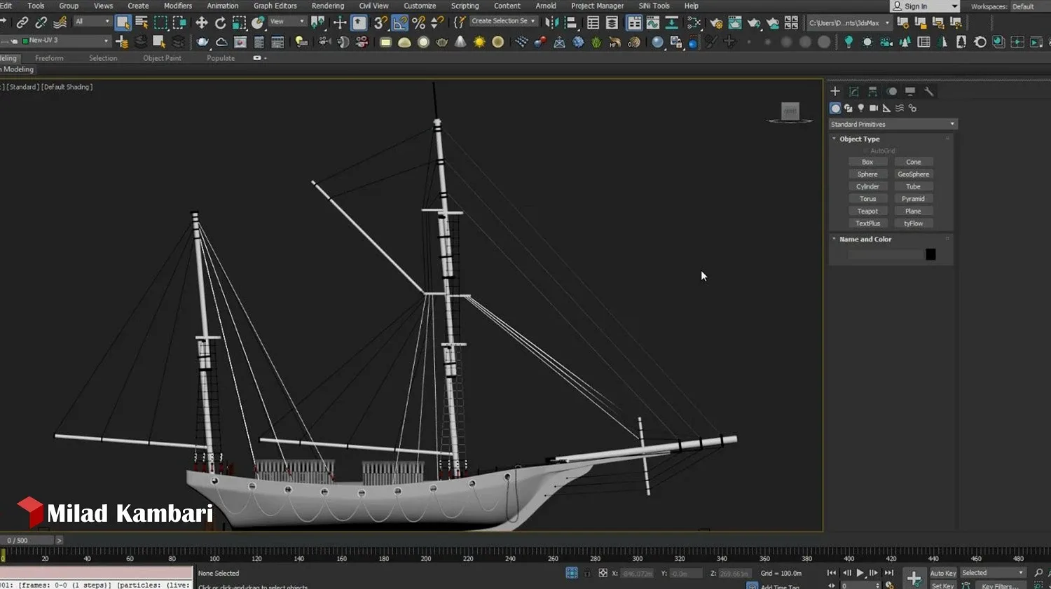 Sailing Boat Tutorial ( Modeling, Texturing, Lighting )