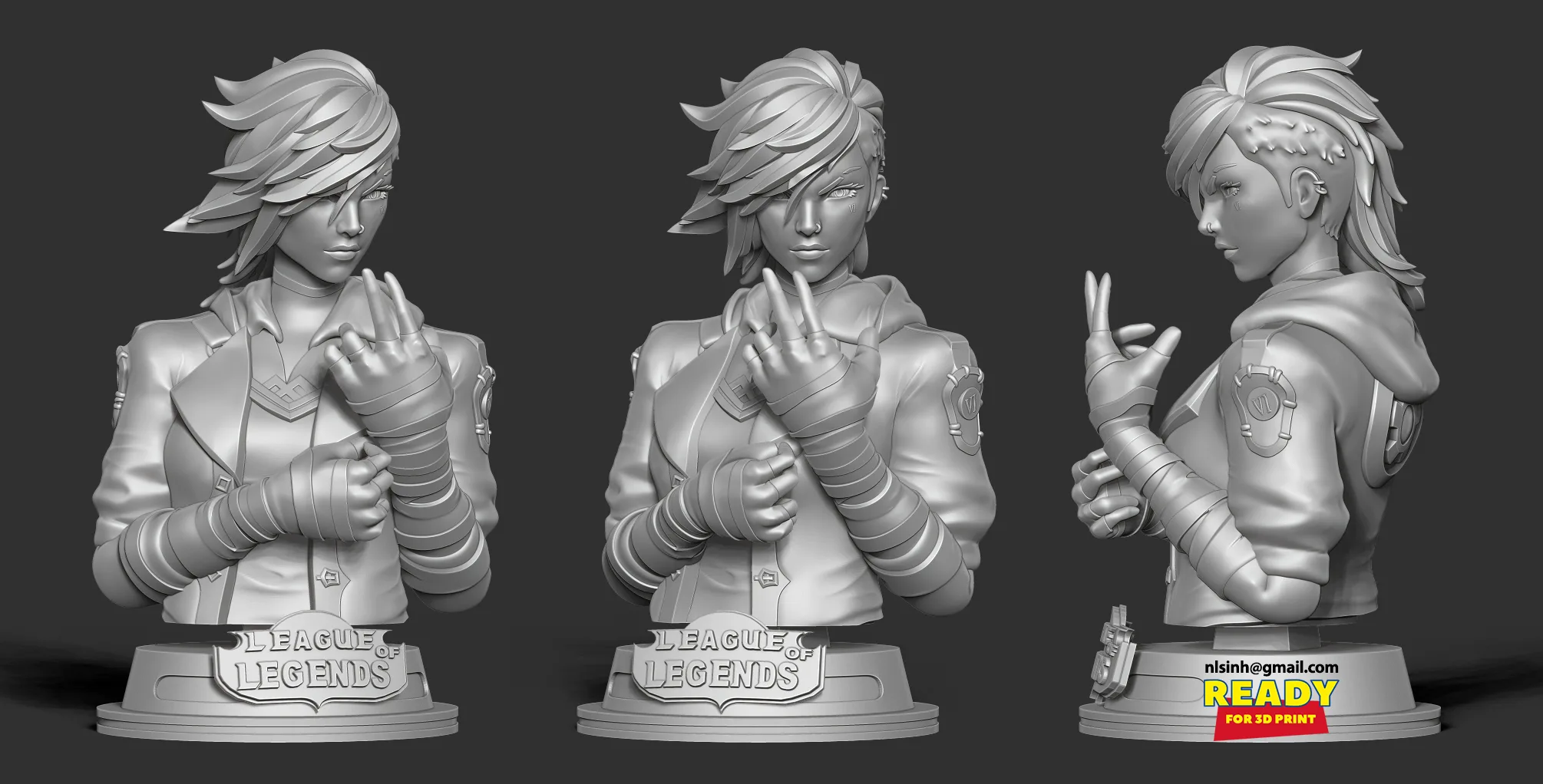 Vi bust - Arcane Fanart