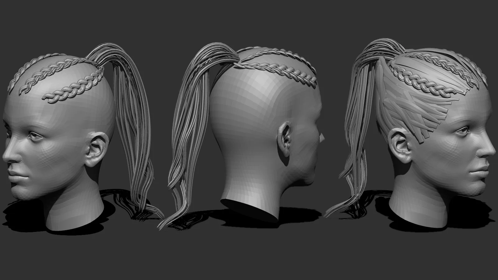 ZBRUSH LOW POLY HAIRSTYLE GENERATOR: imm brush bundle + free video