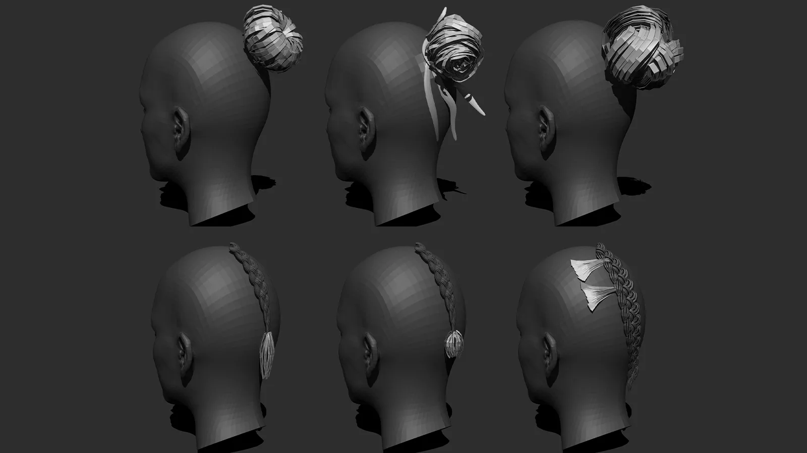 ZBRUSH LOW POLY HAIRSTYLE GENERATOR: imm brush bundle + free video