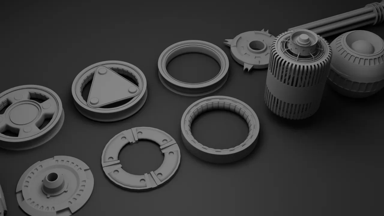 Kitbash hard surface game assets