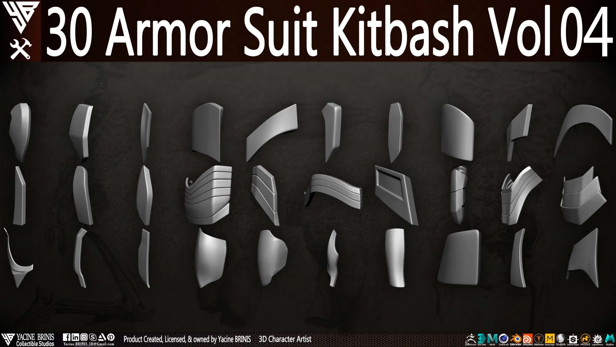 30 Armor Suit Kitbash Vol 04