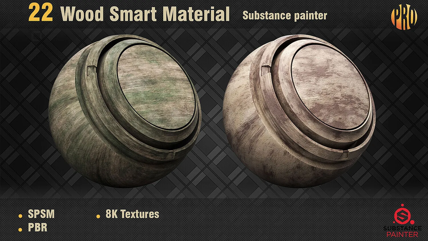 22 Wood Smart Materials for Substance Painter