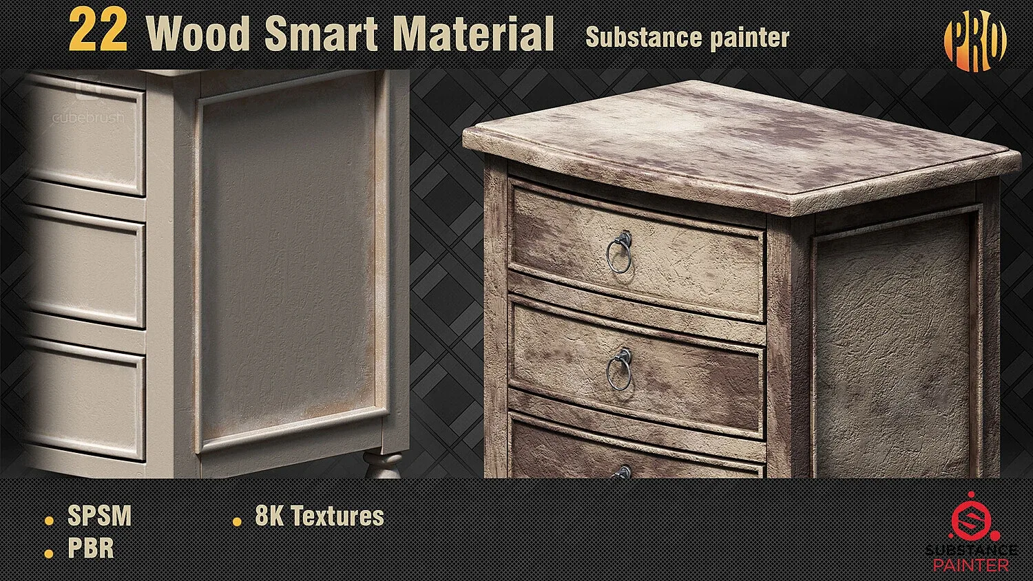 22 Wood Smart Materials for Substance Painter