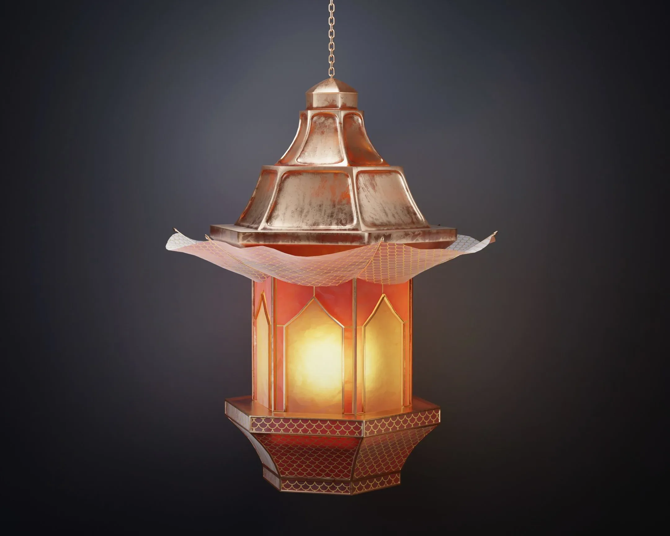 6 AsianLantern 3D Model Collection