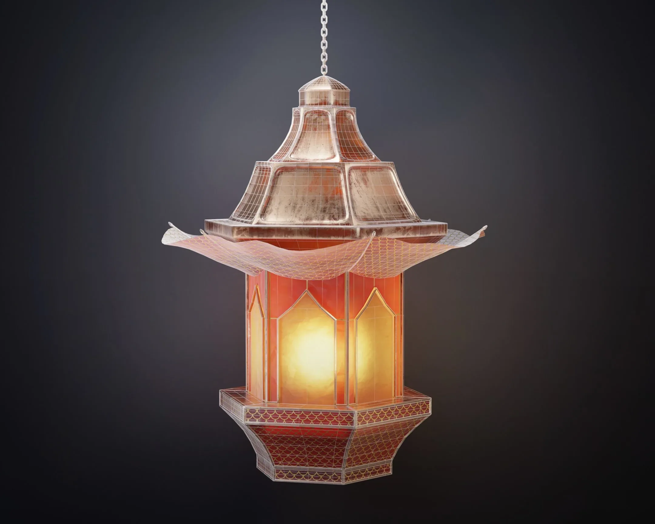 6 AsianLantern 3D Model Collection