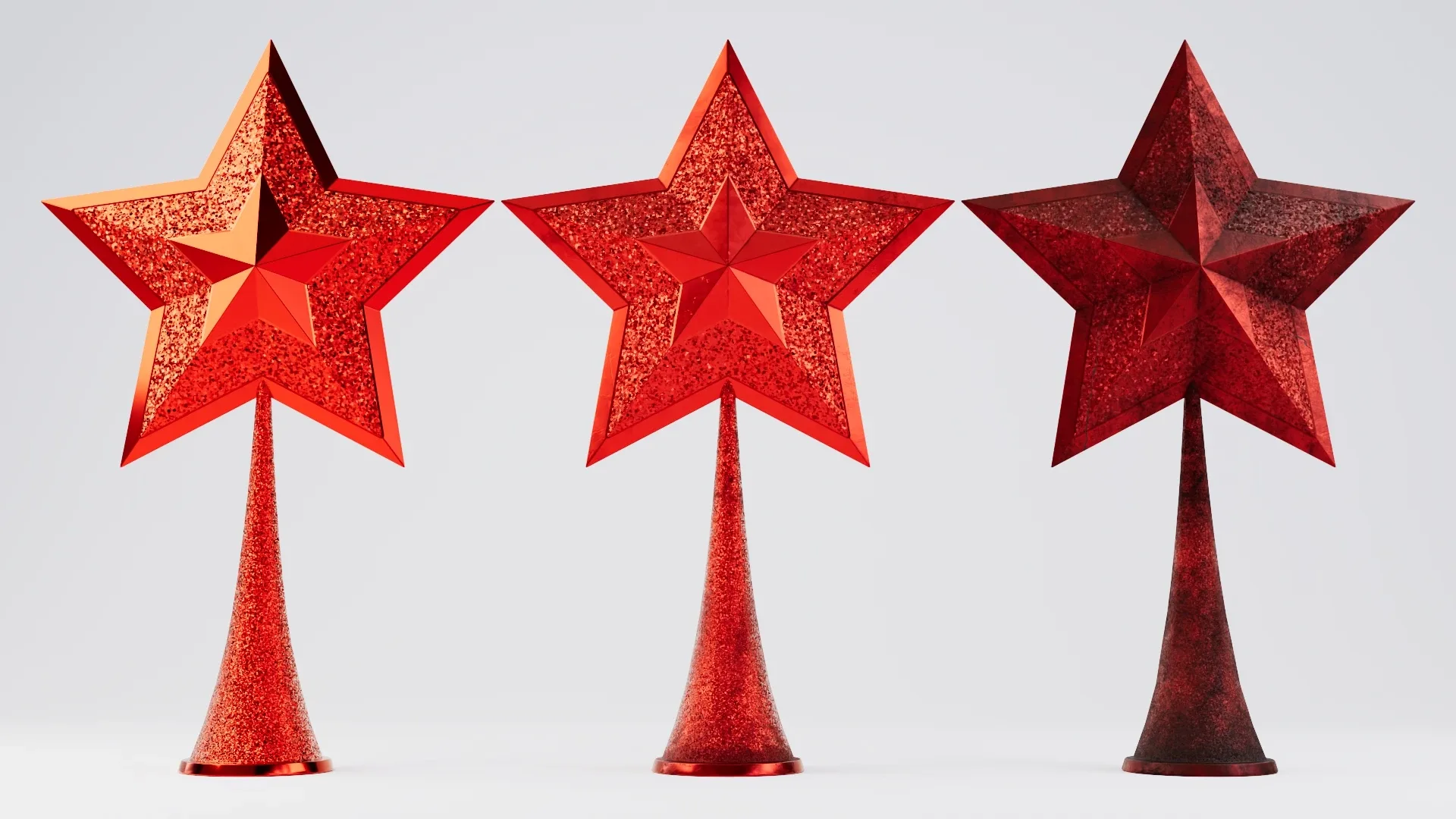 Christmas star v1 with 2 mesh 3 skin and 3 colors