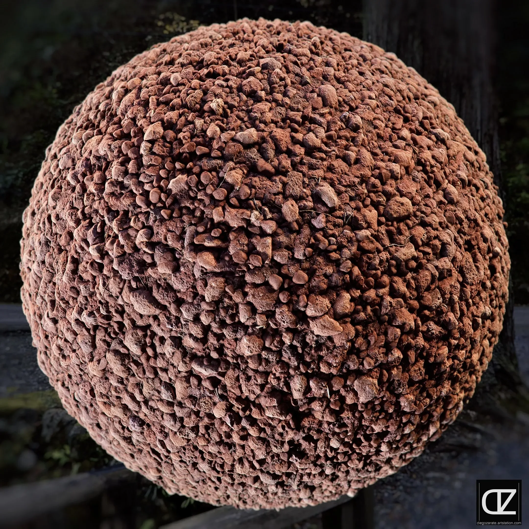 PBR - RED GRAVEL , PEBBLES, SOIL, GROUND - 4K MATERIAL
