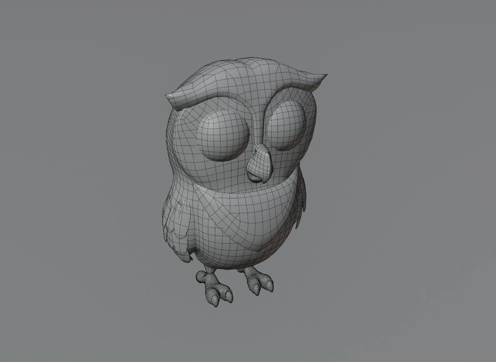 Cartoon Owl Animated 3D Model