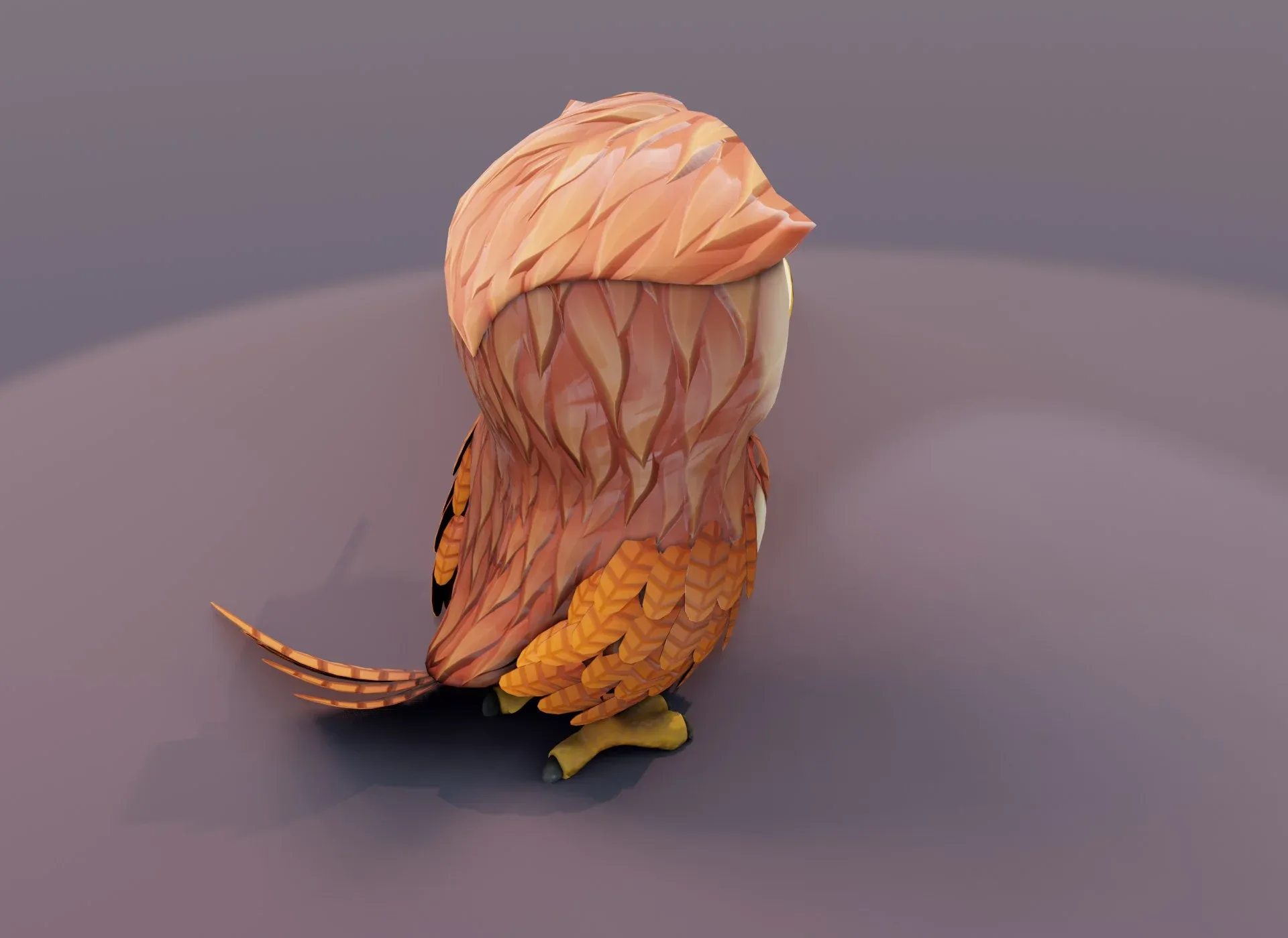 Cartoon Owl Animated 3D Model