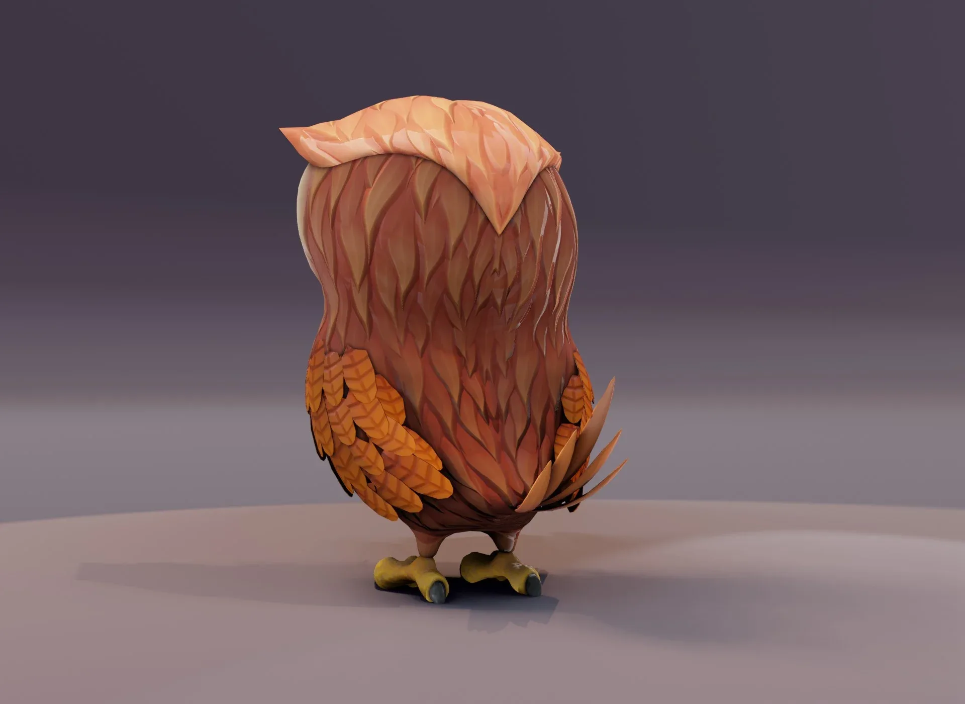 Cartoon Owl Animated 3D Model