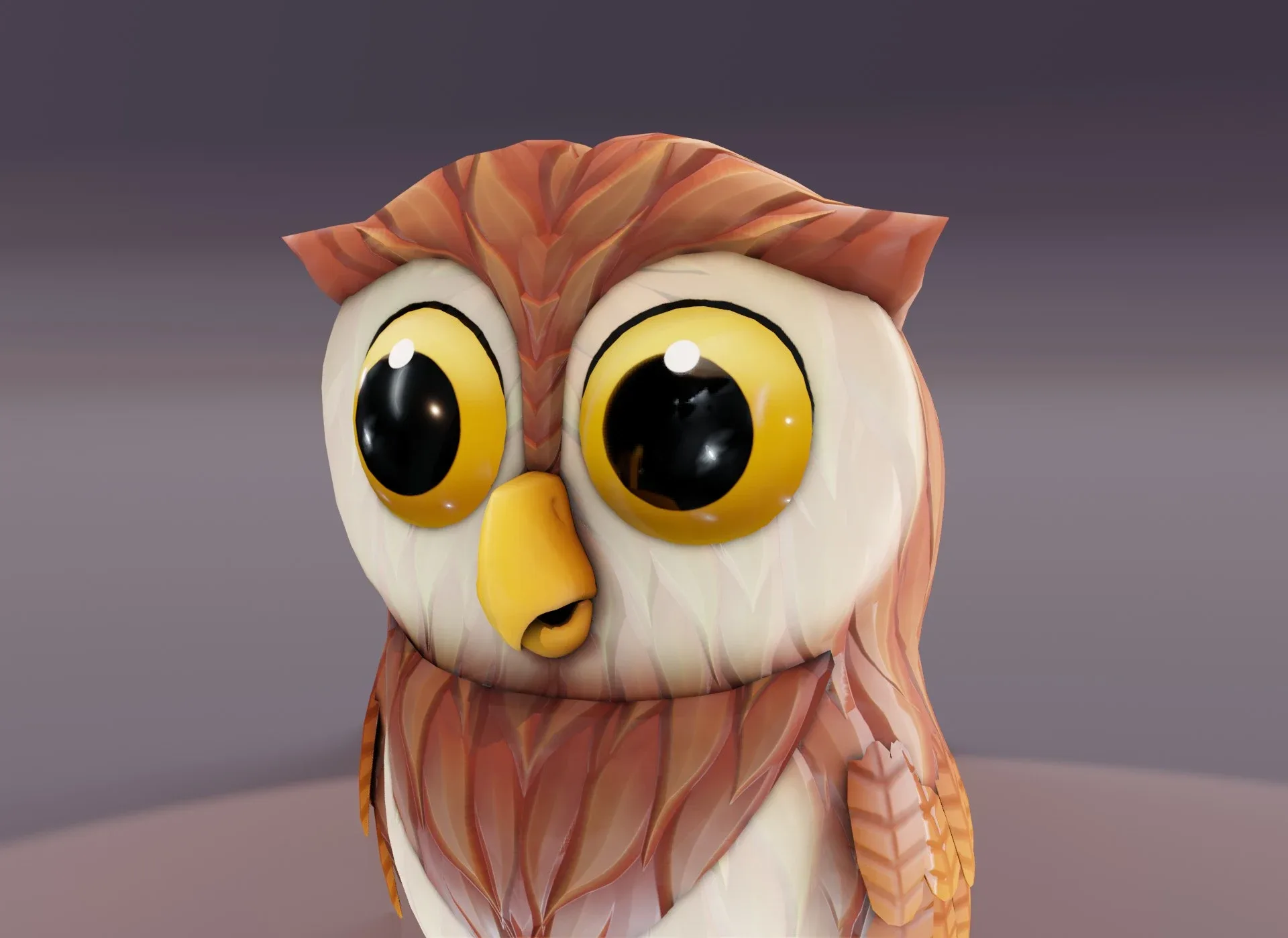 Cartoon Owl Animated 3D Model