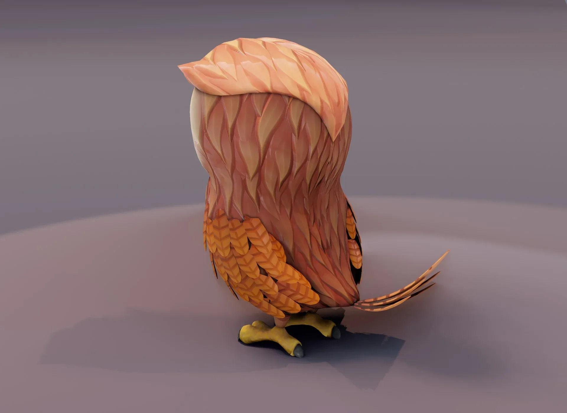 Cartoon Owl Animated 3D Model