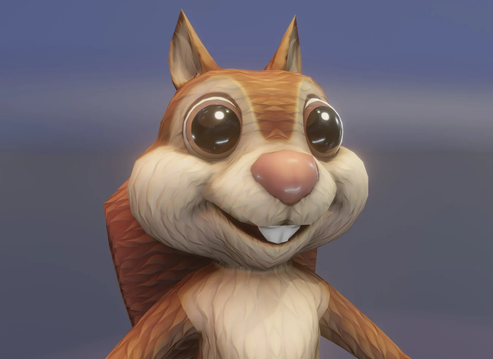 Cartoon Squirrel Animated 3D Model