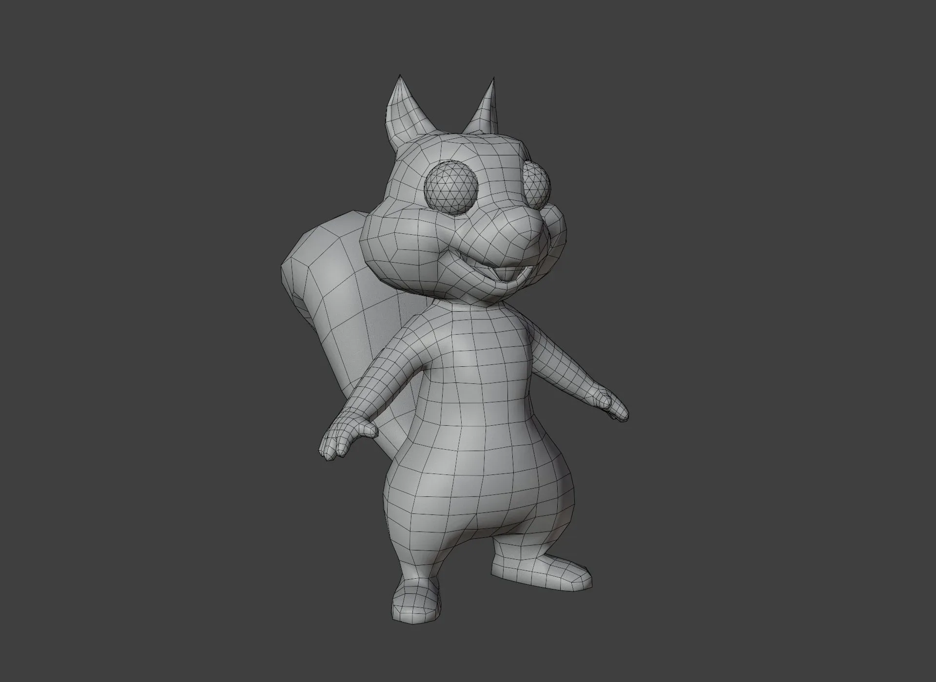 Cartoon Squirrel Animated 3D Model