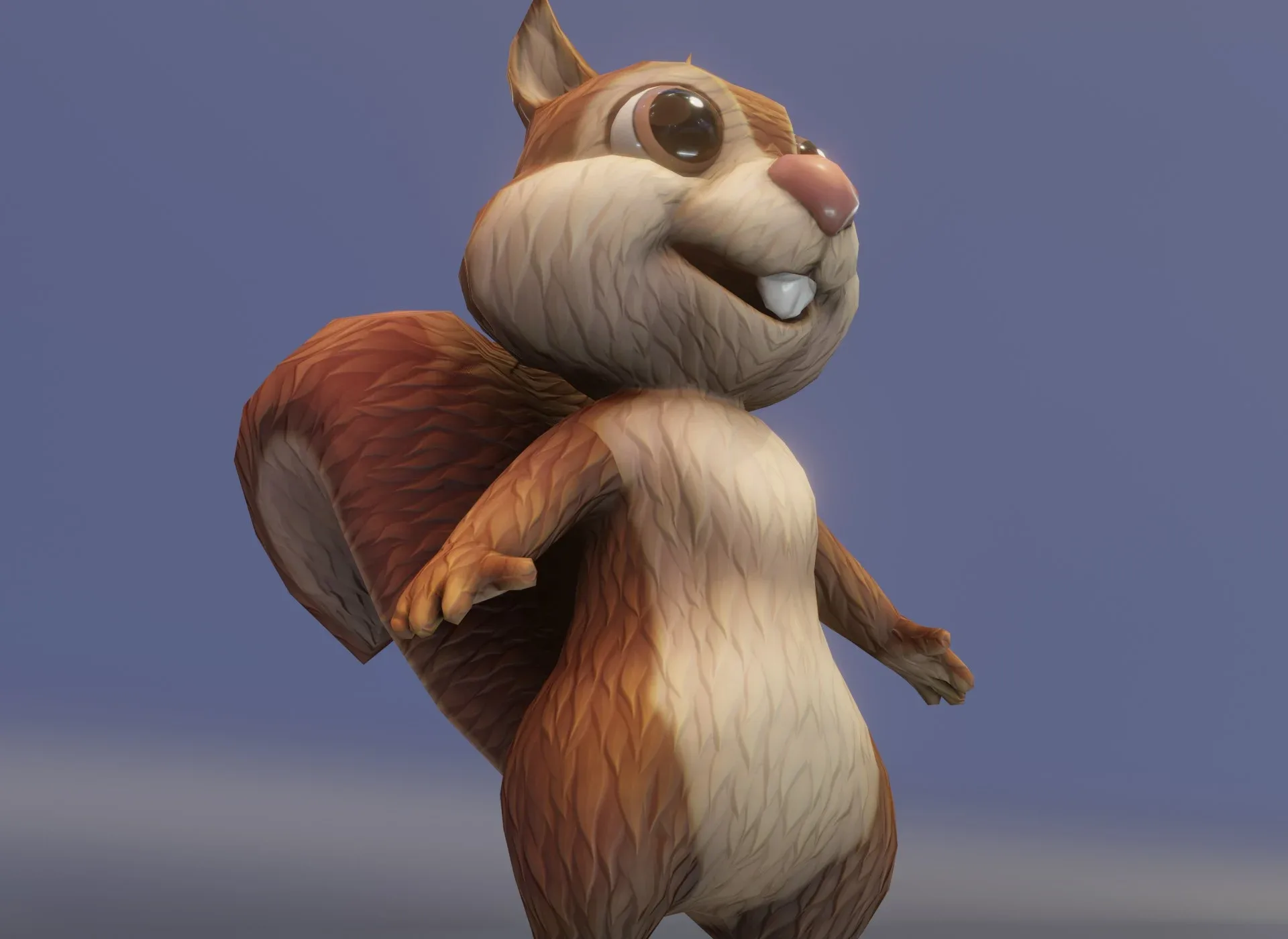 Cartoon Squirrel Animated 3D Model