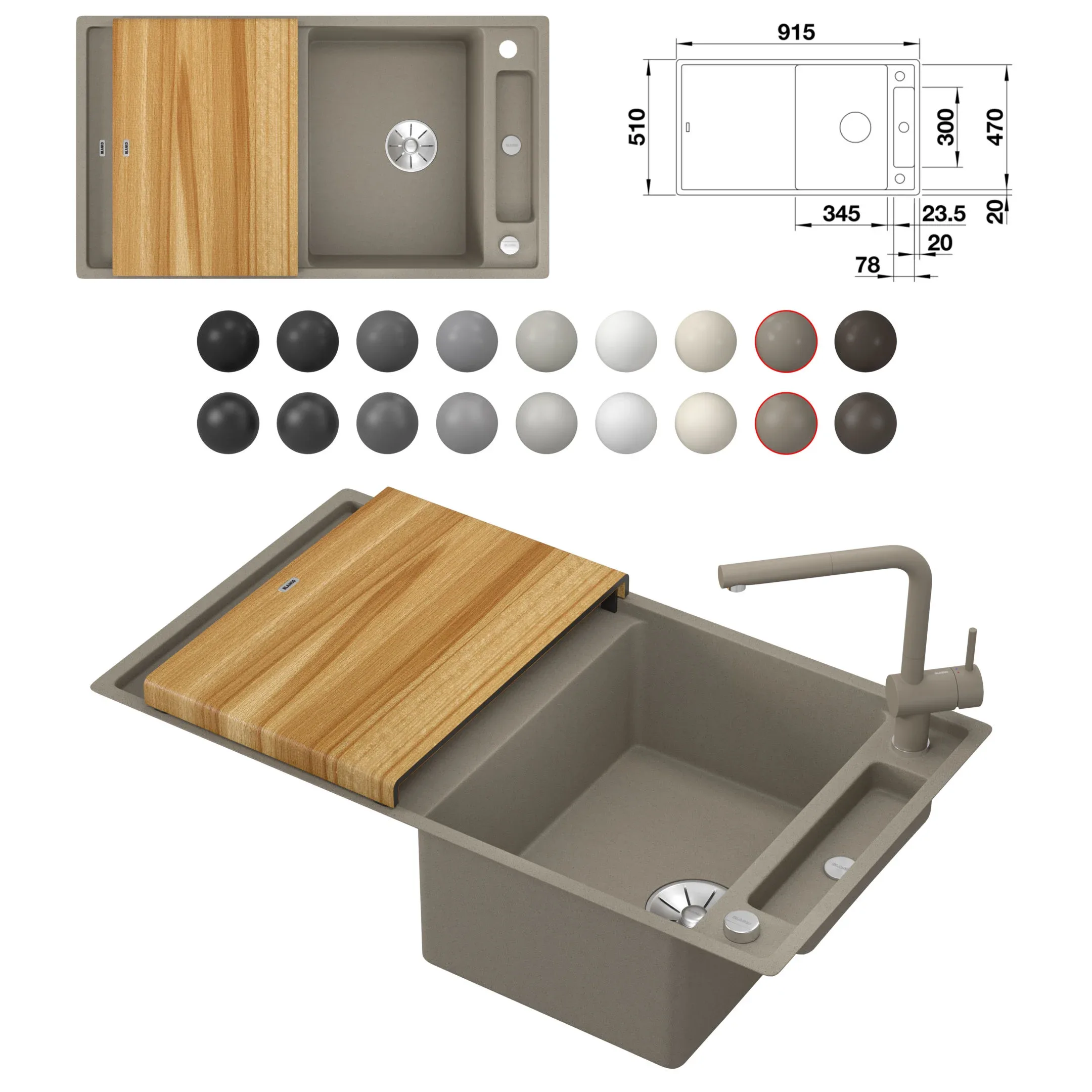 Sink Blanco AXIA III 5 S and mixer Blanco LINUS-S