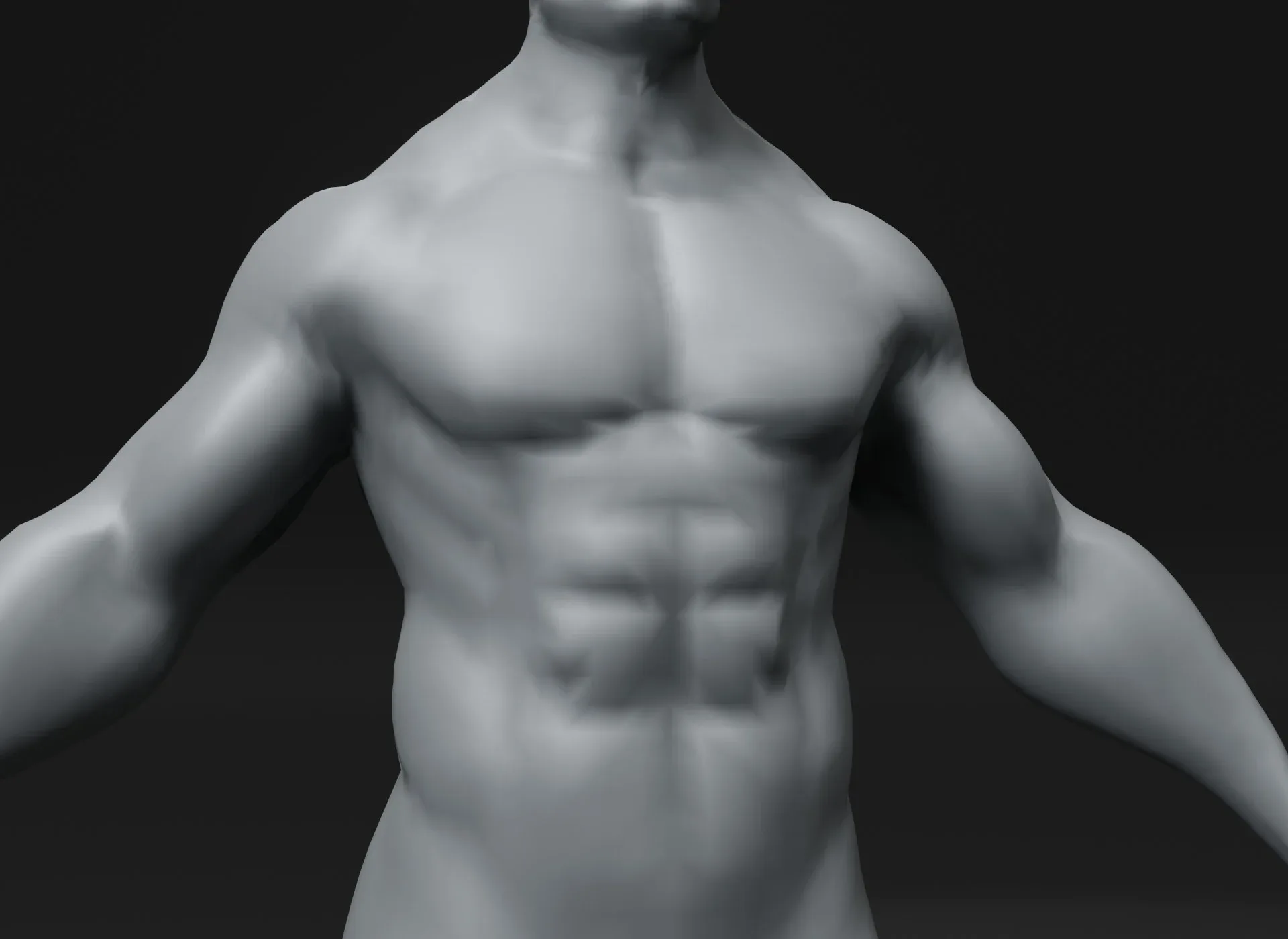 Superhero Male Body Base Mesh 3D Model 10k Polygons