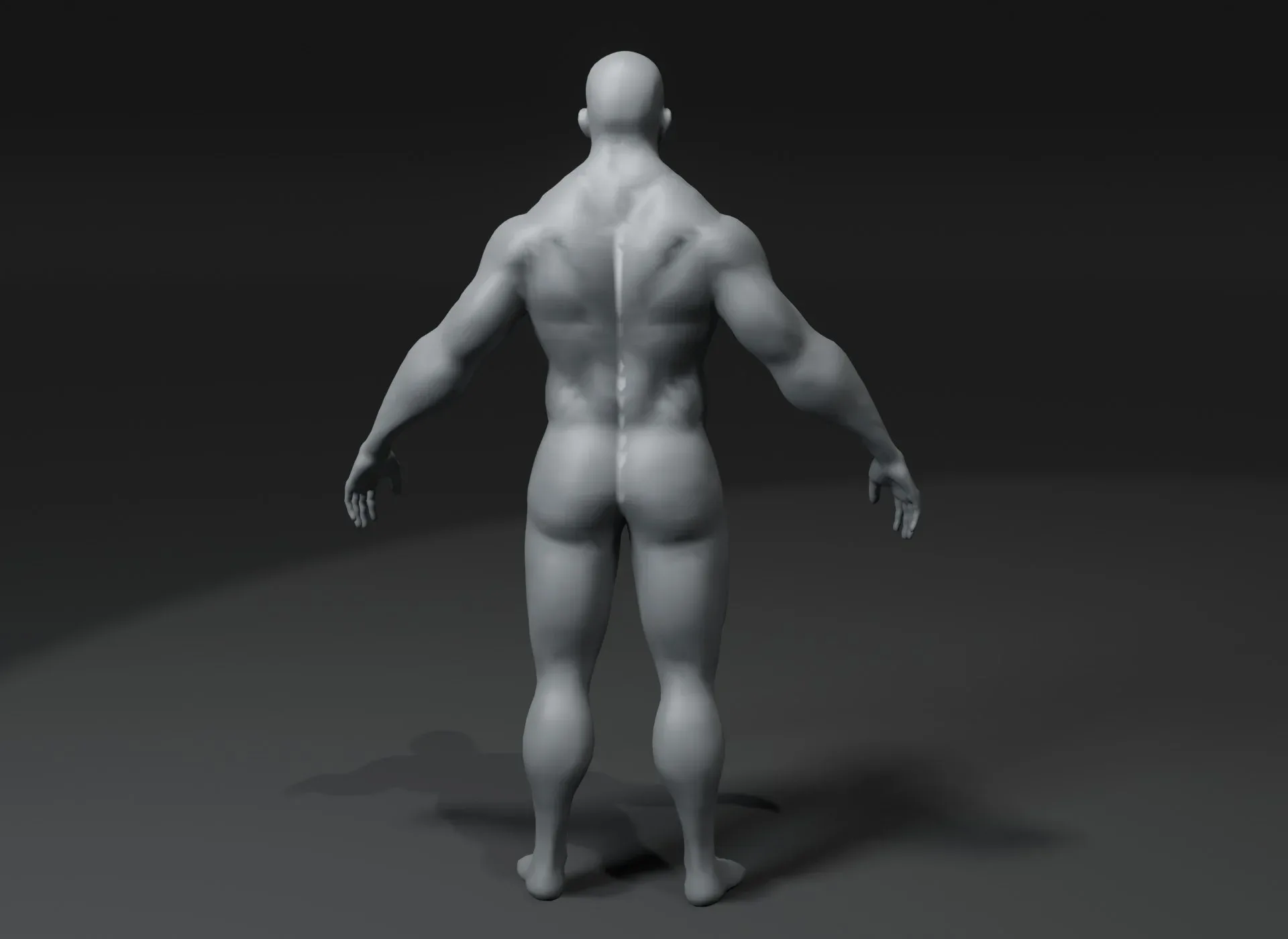 Superhero Male Body Base Mesh 3D Model 10k Polygons